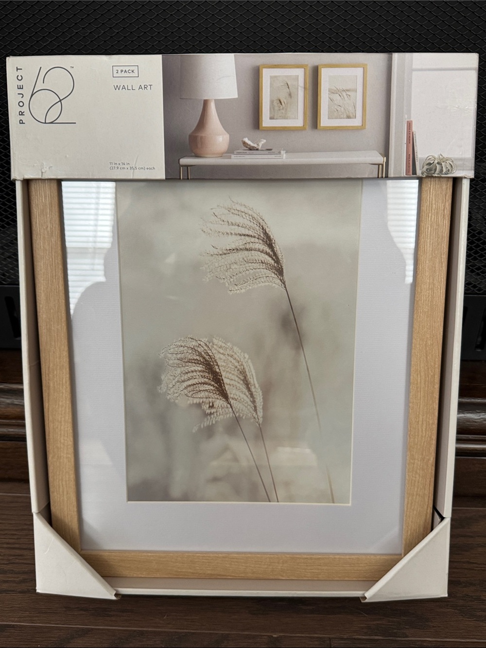 NWT Set of Two Project 62 Minimalist Framed Wall Art 14x11” Neutral Colors